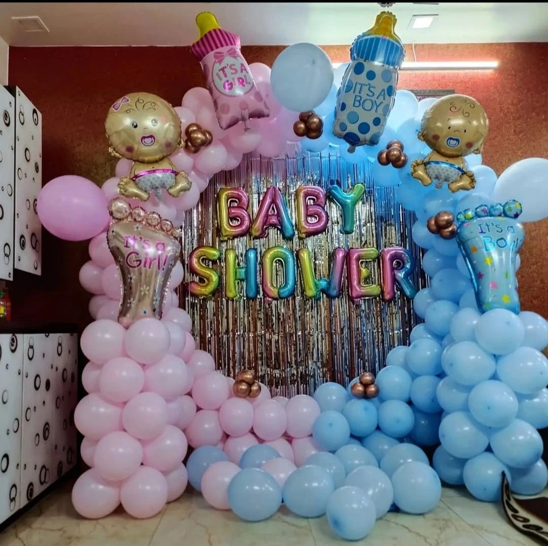 Baby Shower Pastel Balloons Decor