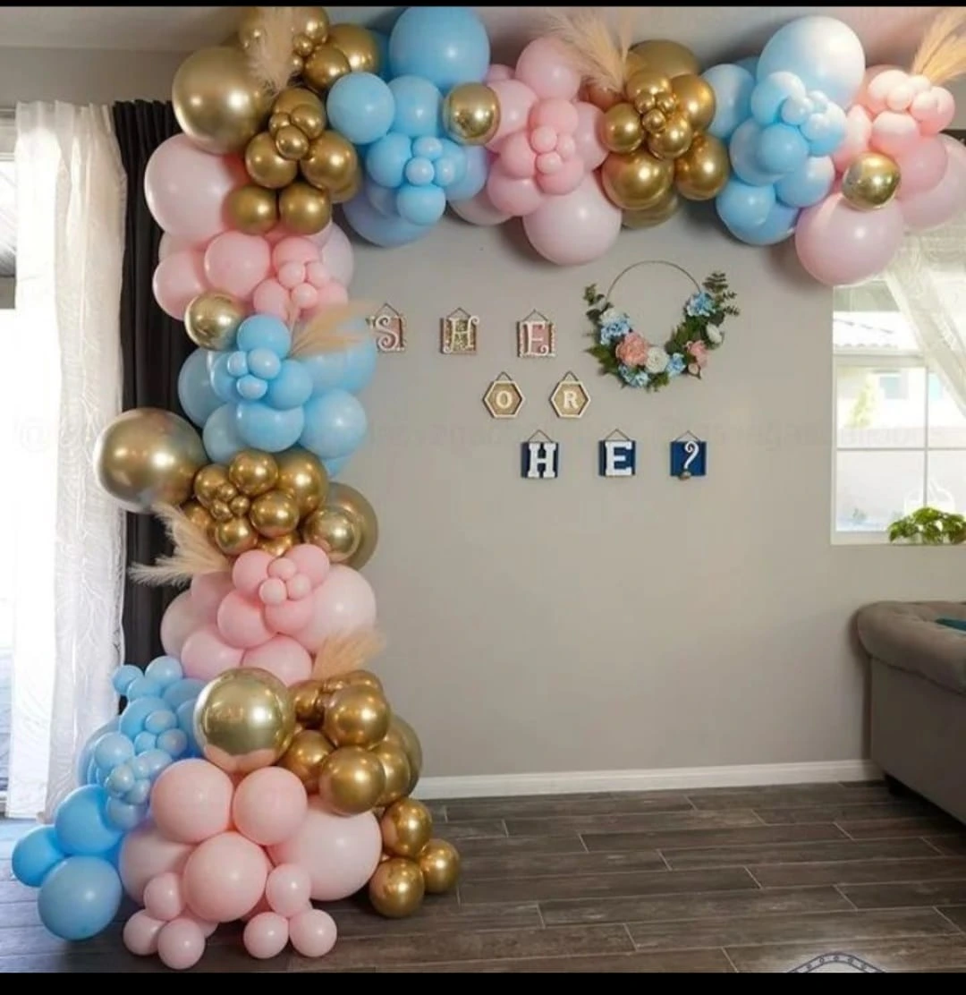 Pastel Pink and Blue Baby Shower Decor