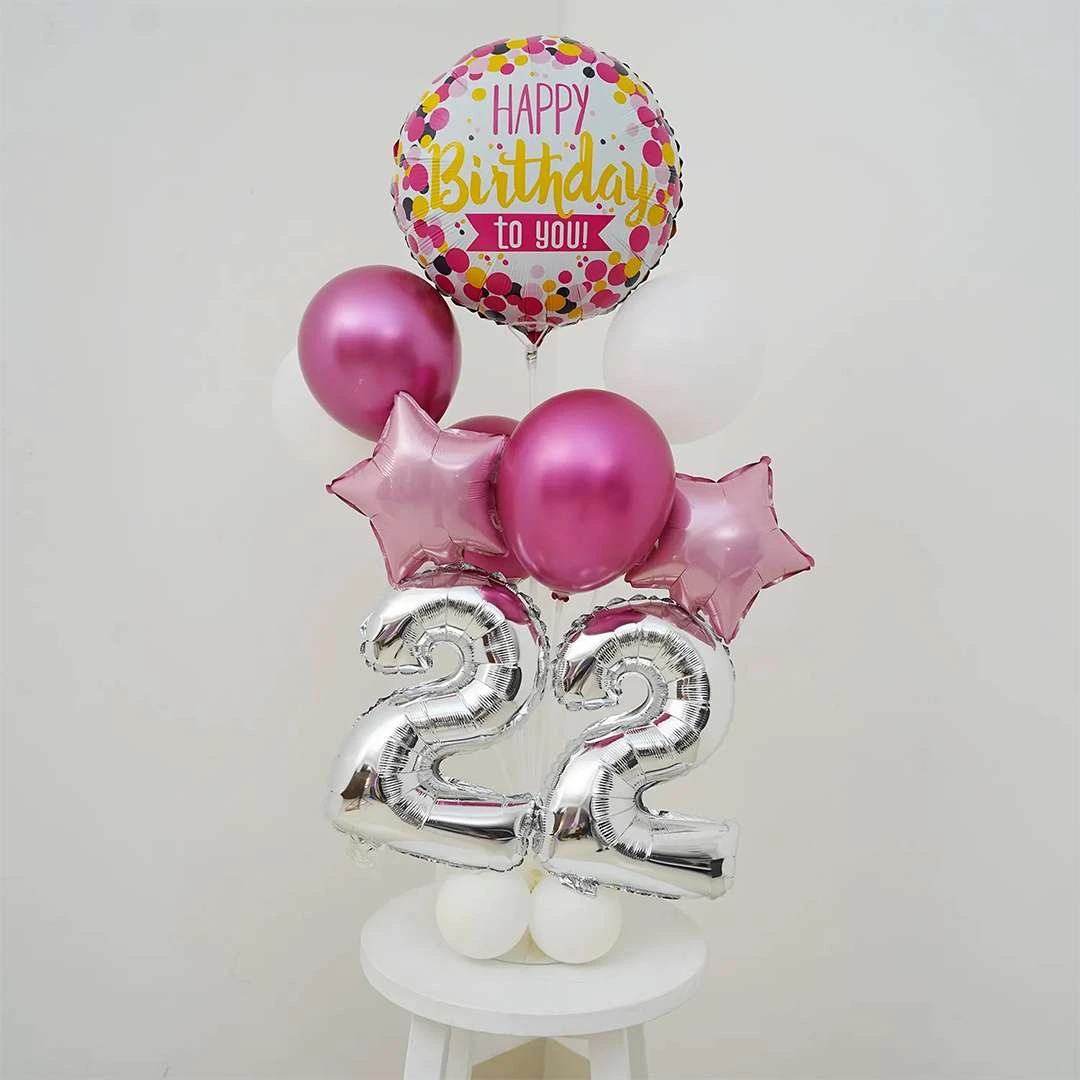 22nd Birthday Balloon Bouquet